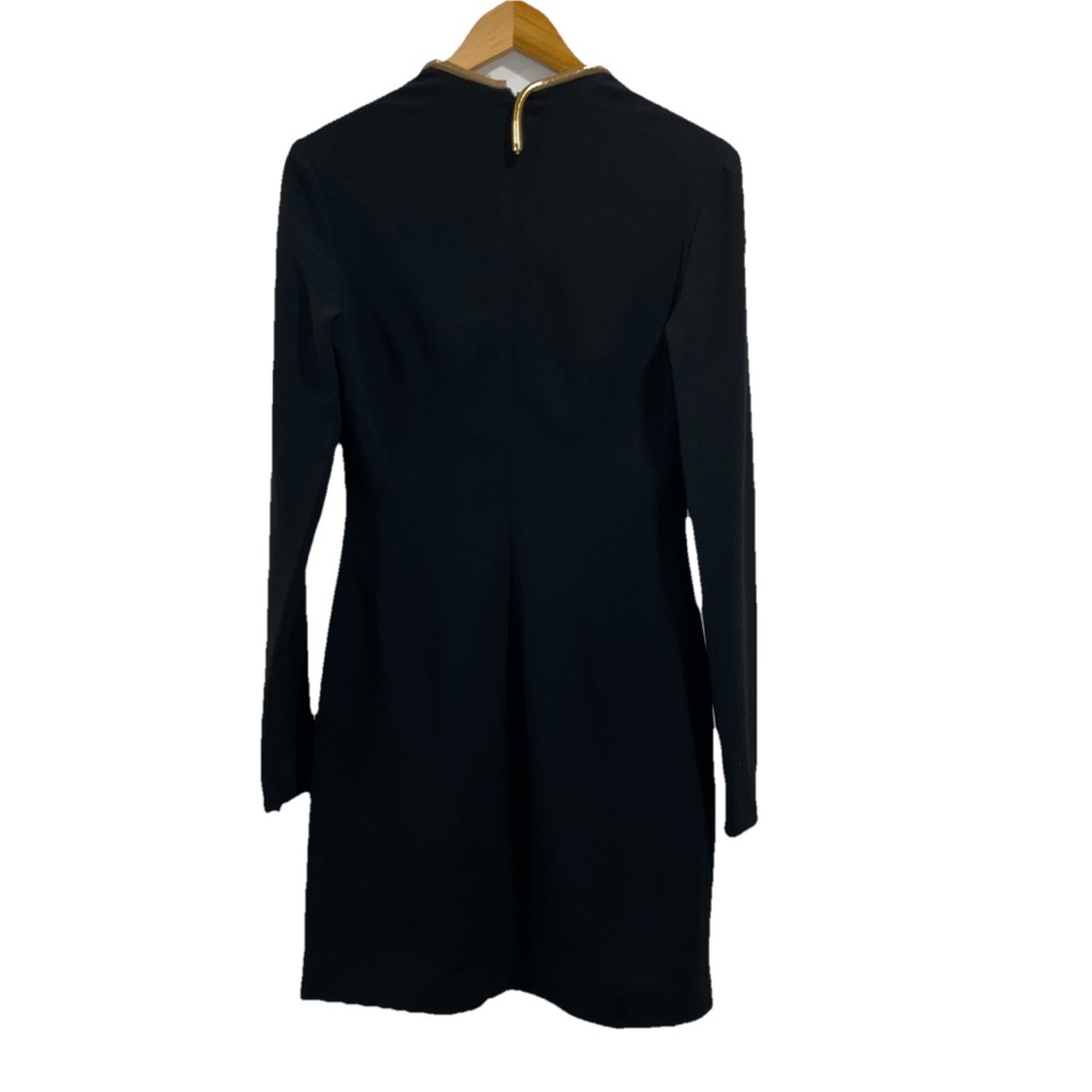 STELLA MCCARTNEY Isabela Chain Trim Mini Dress Black IT42 US6 Cocktail Evening - Picture 10 of 16